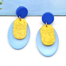 Custom new acrylic material spring summer women earrings trendy